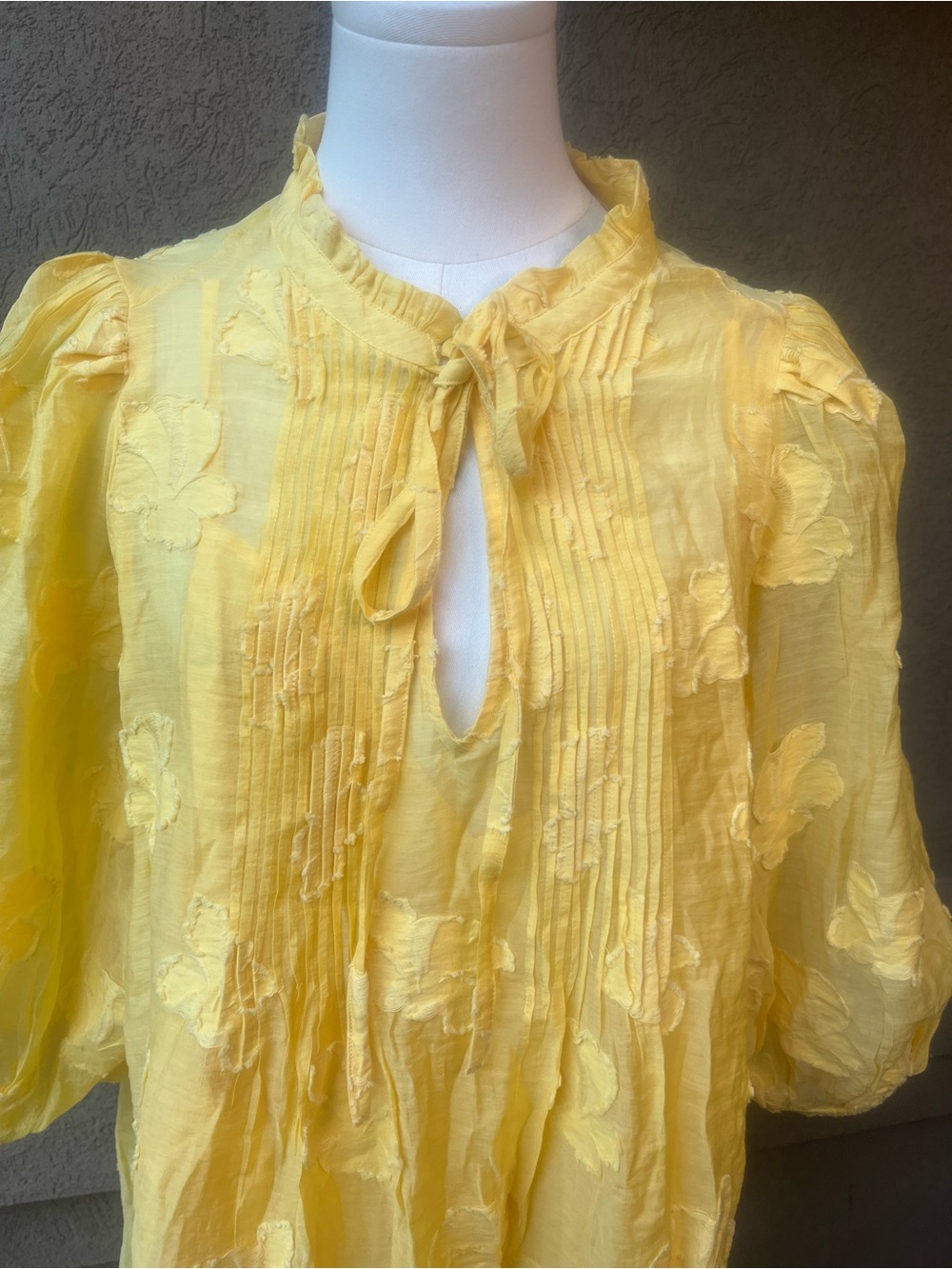 Sundance Yellow Floral Tiered Midi Dress - Picture 4 of 8